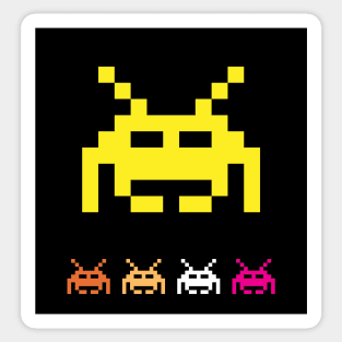 Pixel Invader space alien Sticker